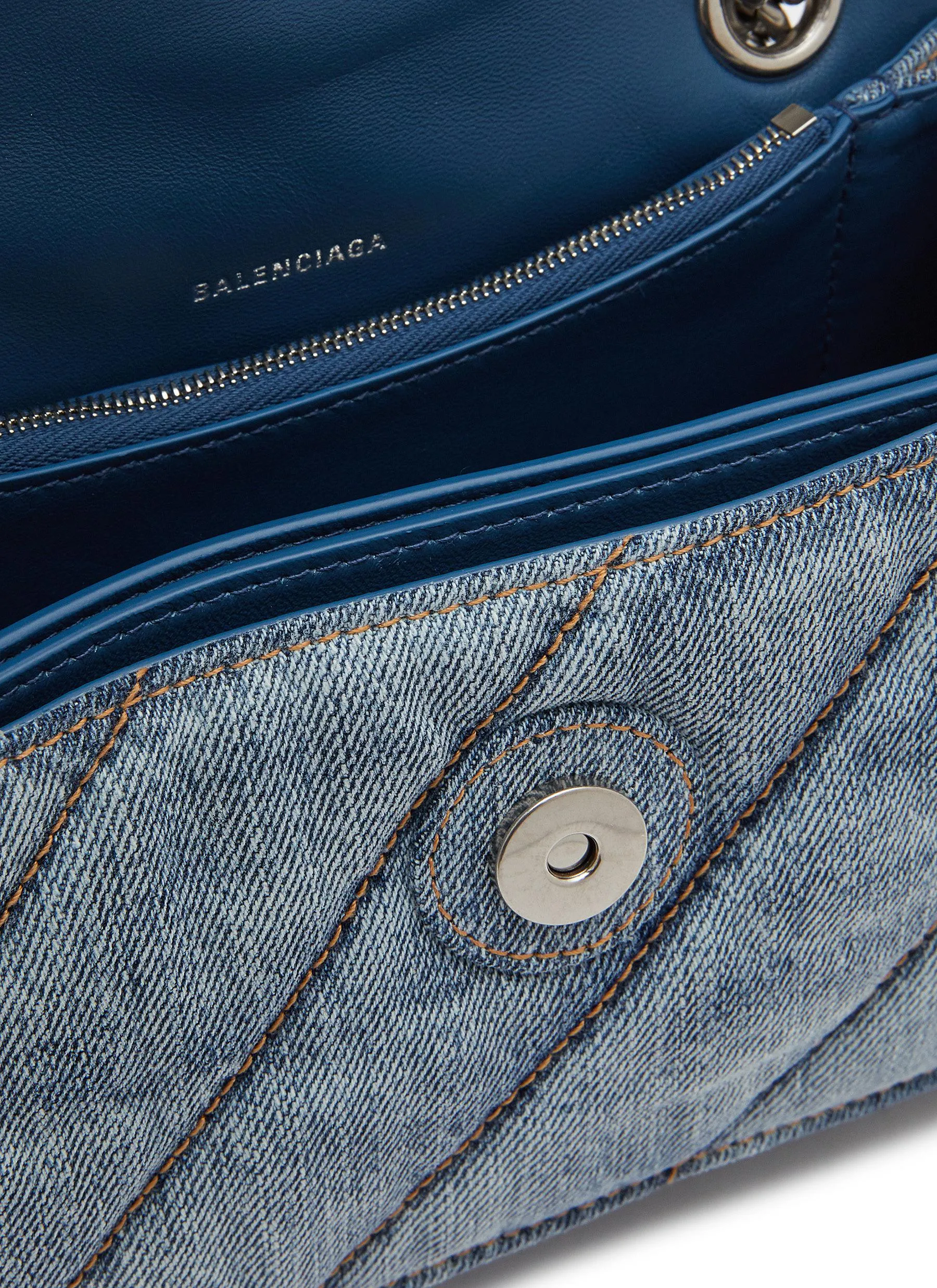 -----------BALENCIAGA ---- ------------ ----Small Crush Denim Shoulder Bag --