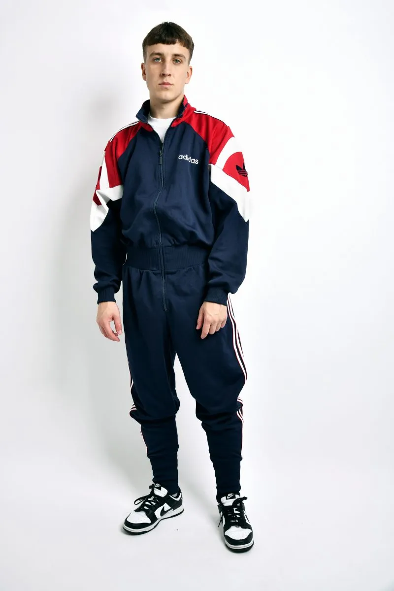 80s ADIDAS one piece tracksuit navy