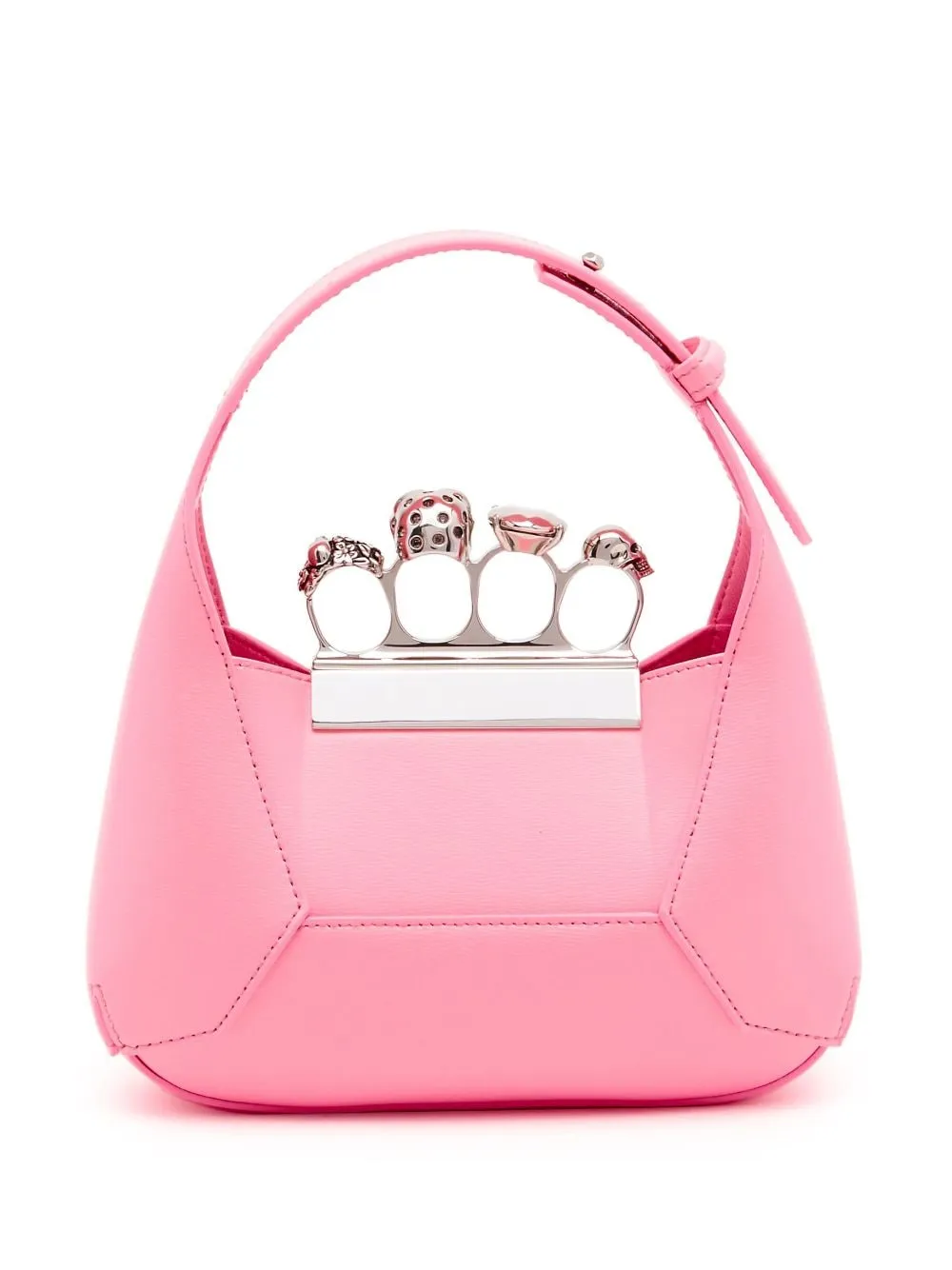 Alexander McQueen    Alexander Mc Queen The Jewelled Hobo Mini Leather Shoulder Bag