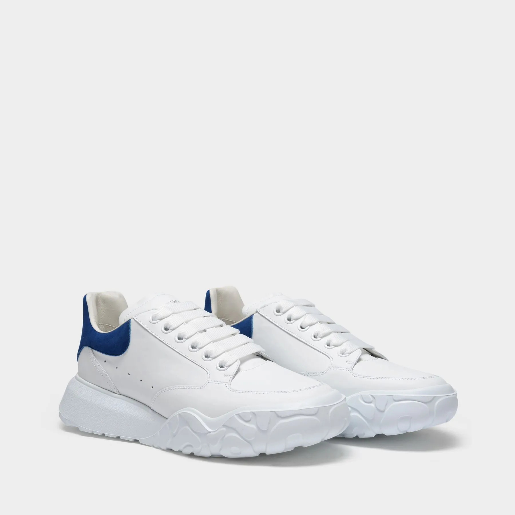 Alexander McQueen  Court Sneakers - Alexander Mcqueen - White/Blue Paris - Leather