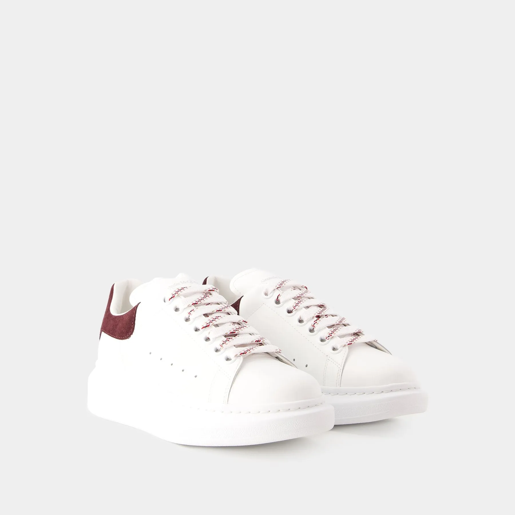 Alexander McQueen  Oversized Sneakers - Alexander Mcqueen - Leather - White/Burgundy