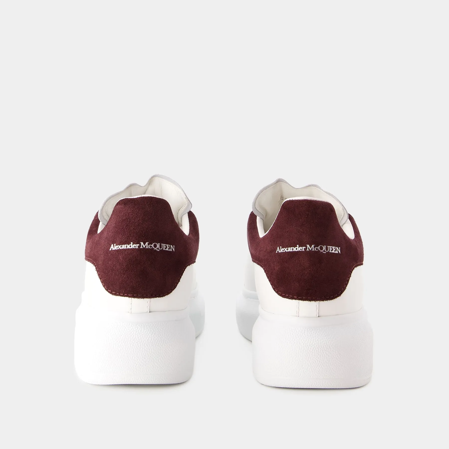 Alexander McQueen  Oversized Sneakers - Alexander Mcqueen - Leather - White/Burgundy