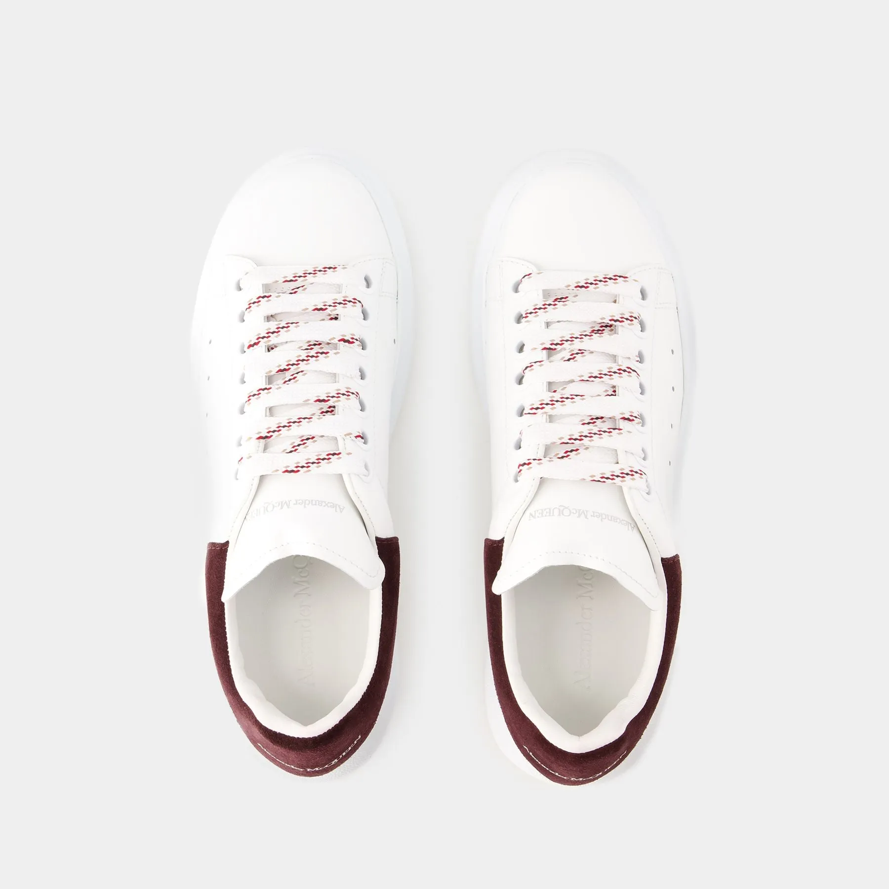 Alexander McQueen  Oversized Sneakers - Alexander Mcqueen - Leather - White/Burgundy