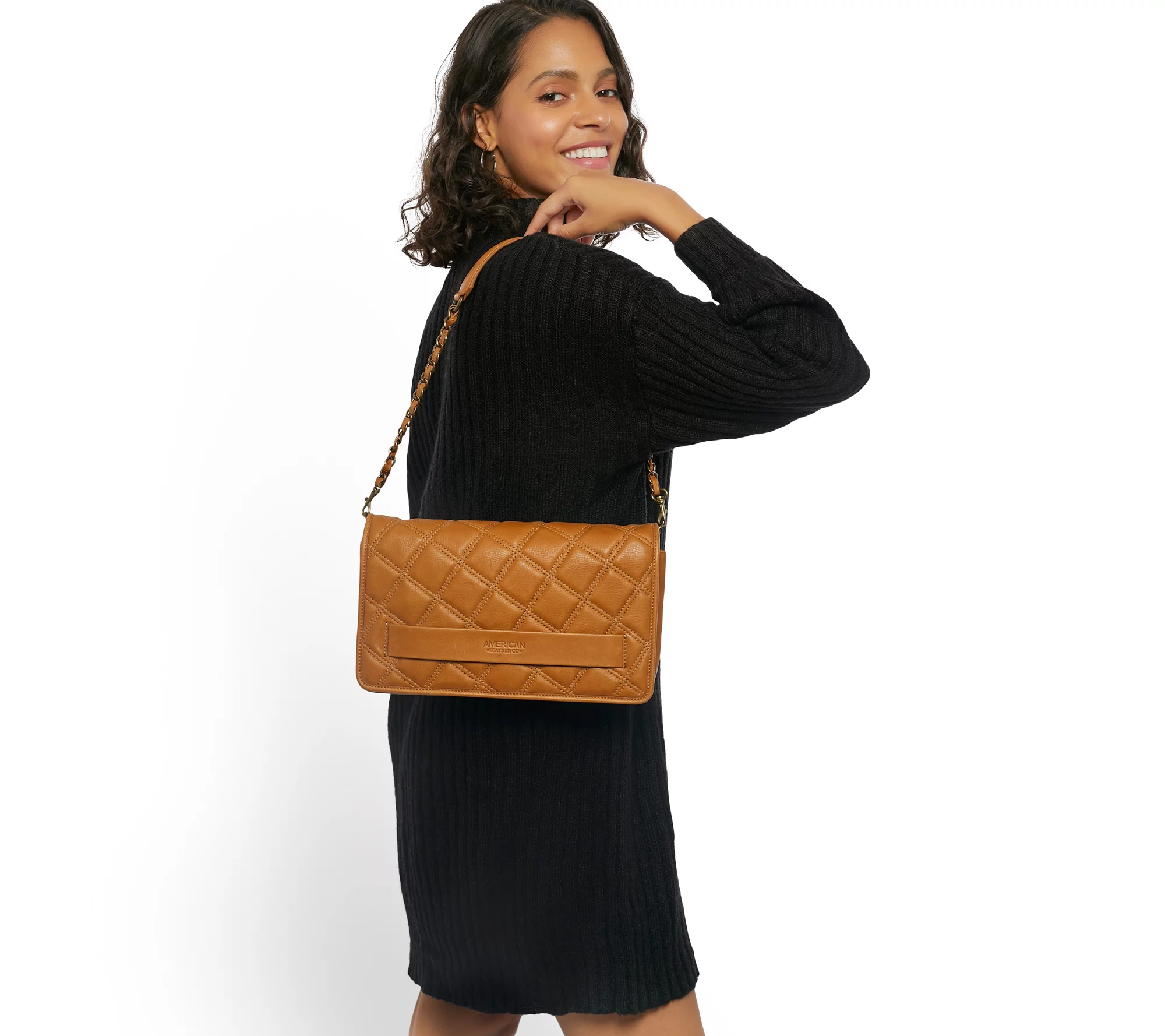 American Leather Co. EmersonQuilted ConvertibleShoulder Bag