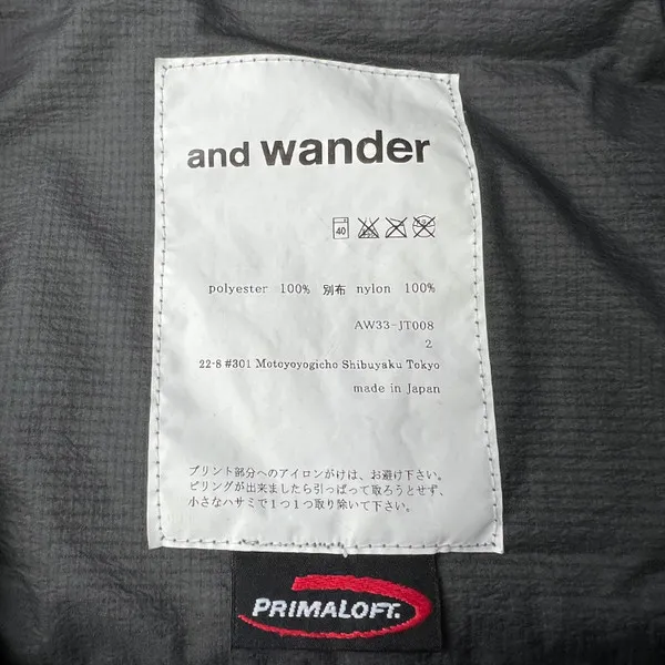 and wander Primaloft Top Fleece Vest