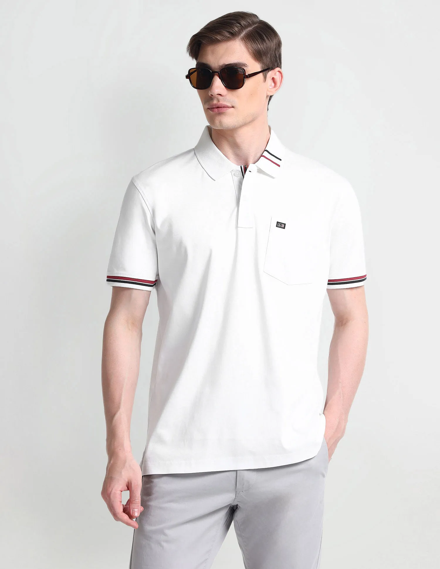 Arrow Sports Solid Cotton Polo Shirt