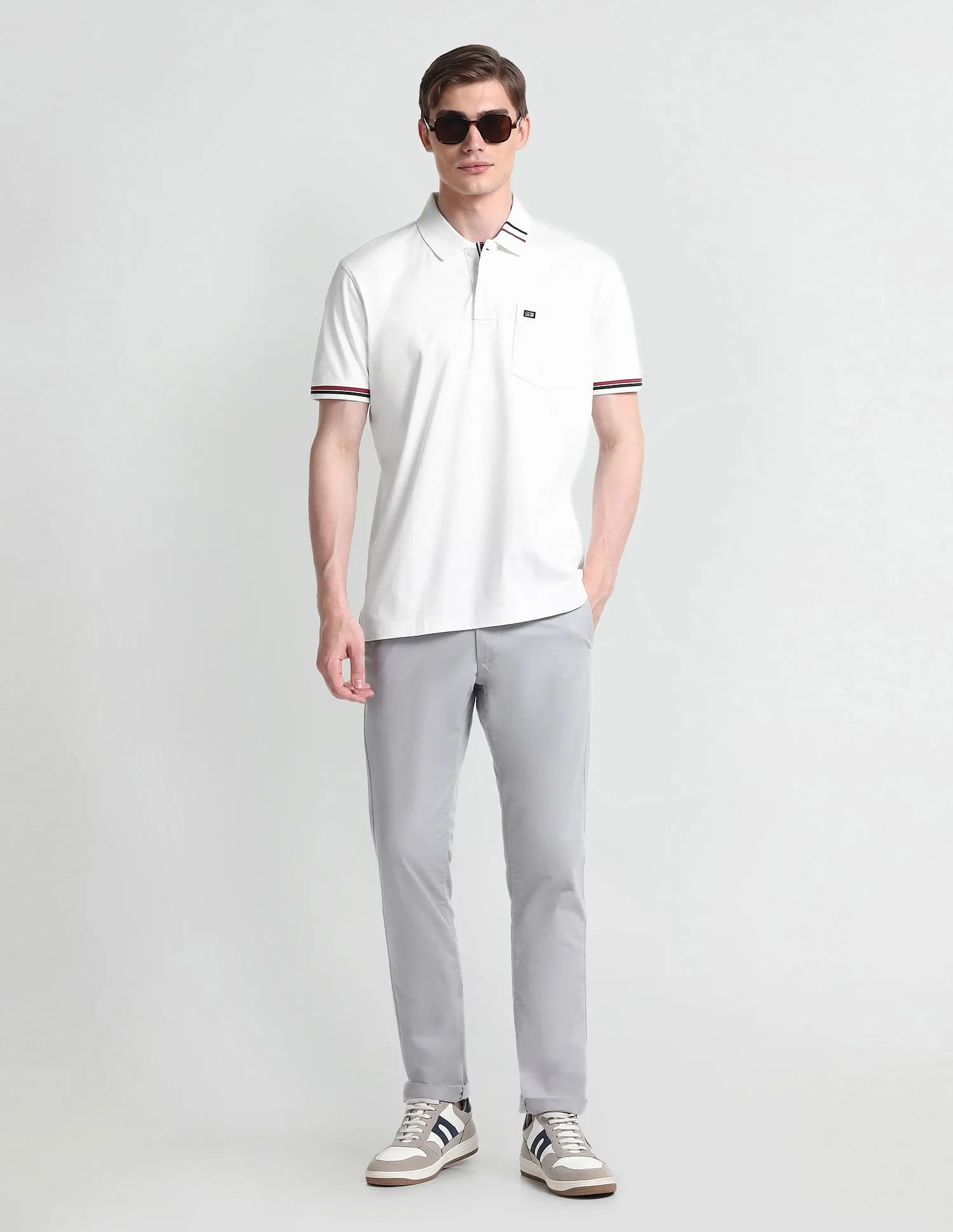 Arrow Sports Solid Cotton Polo Shirt