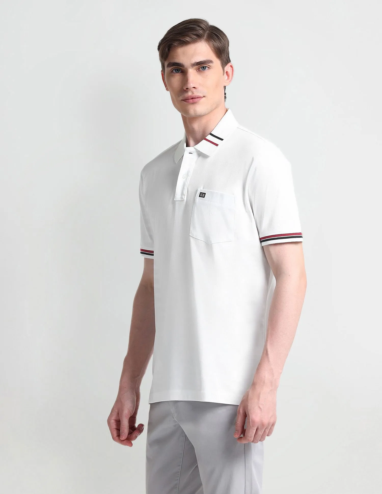 Arrow Sports Solid Cotton Polo Shirt