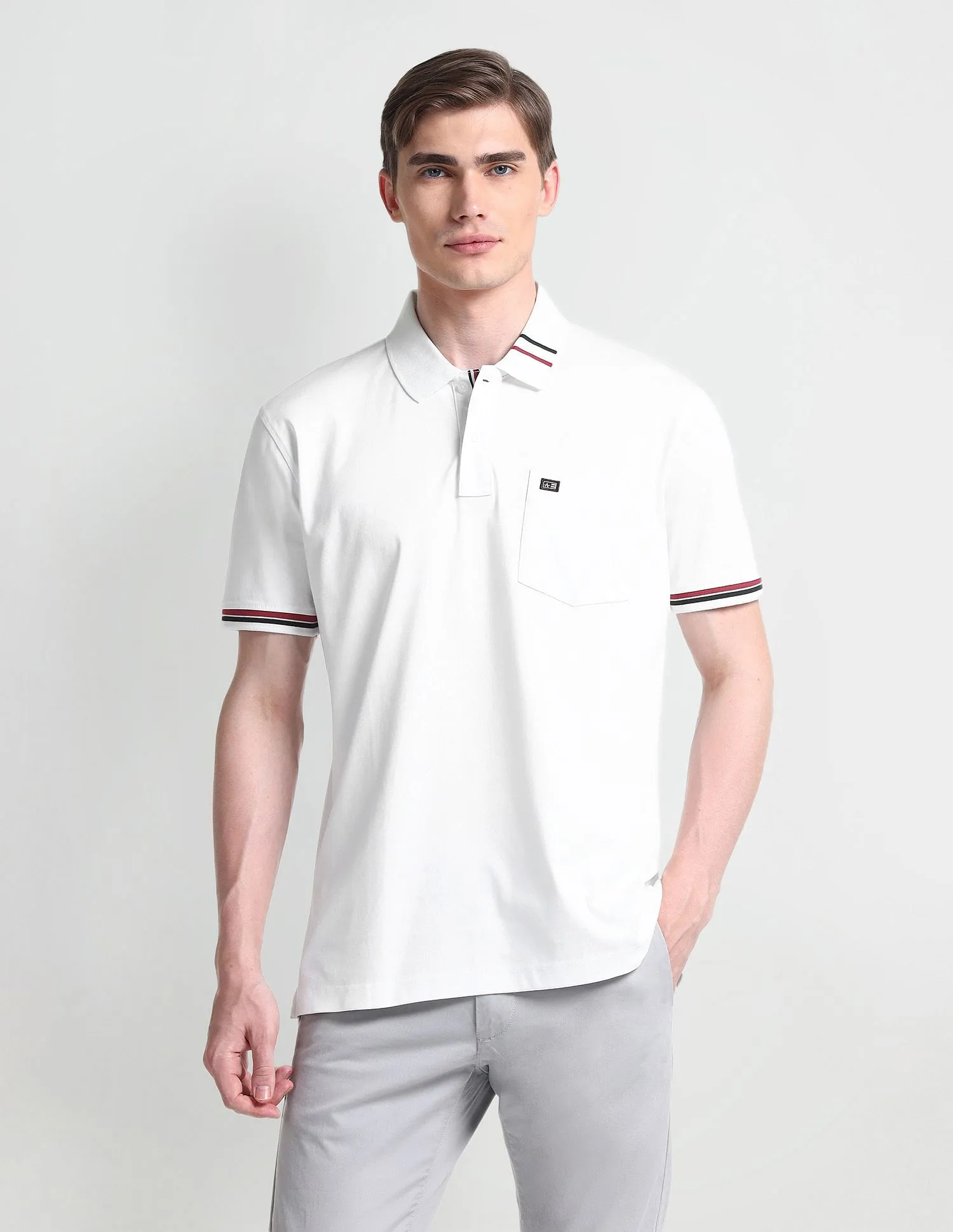 Arrow Sports Solid Cotton Polo Shirt