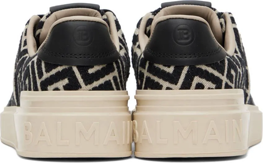 Balmain Black & Off-White B-Court Sneakers