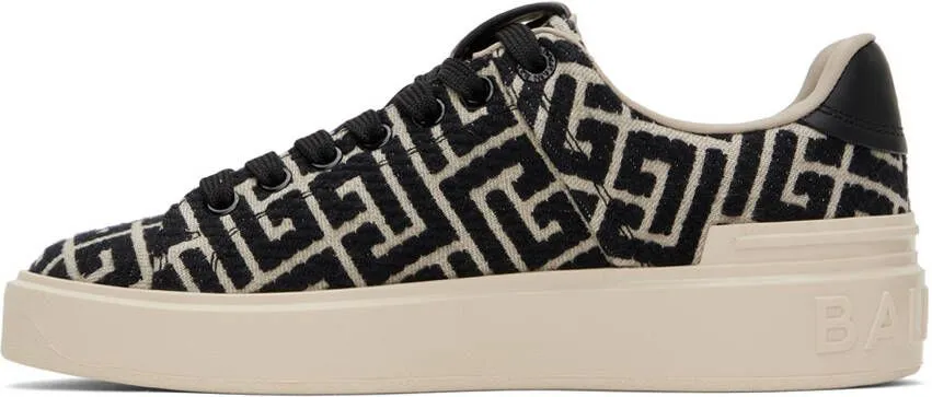 Balmain Black & Off-White B-Court Sneakers