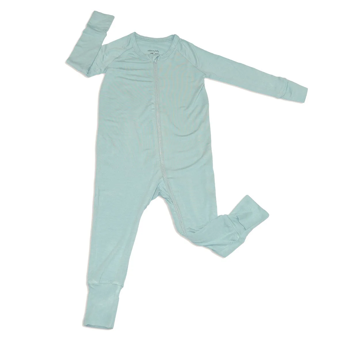 Bamboo 2-way Zippy Romper w/rollover cuffs (Lustre)