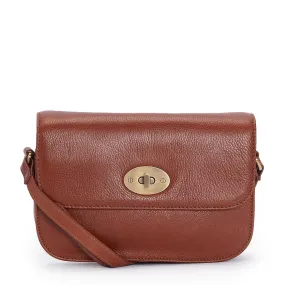 Barbour Isla Leather Cross Body Bag Brown