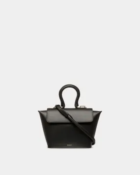 Belle Top Handle Bag in Black Leather 