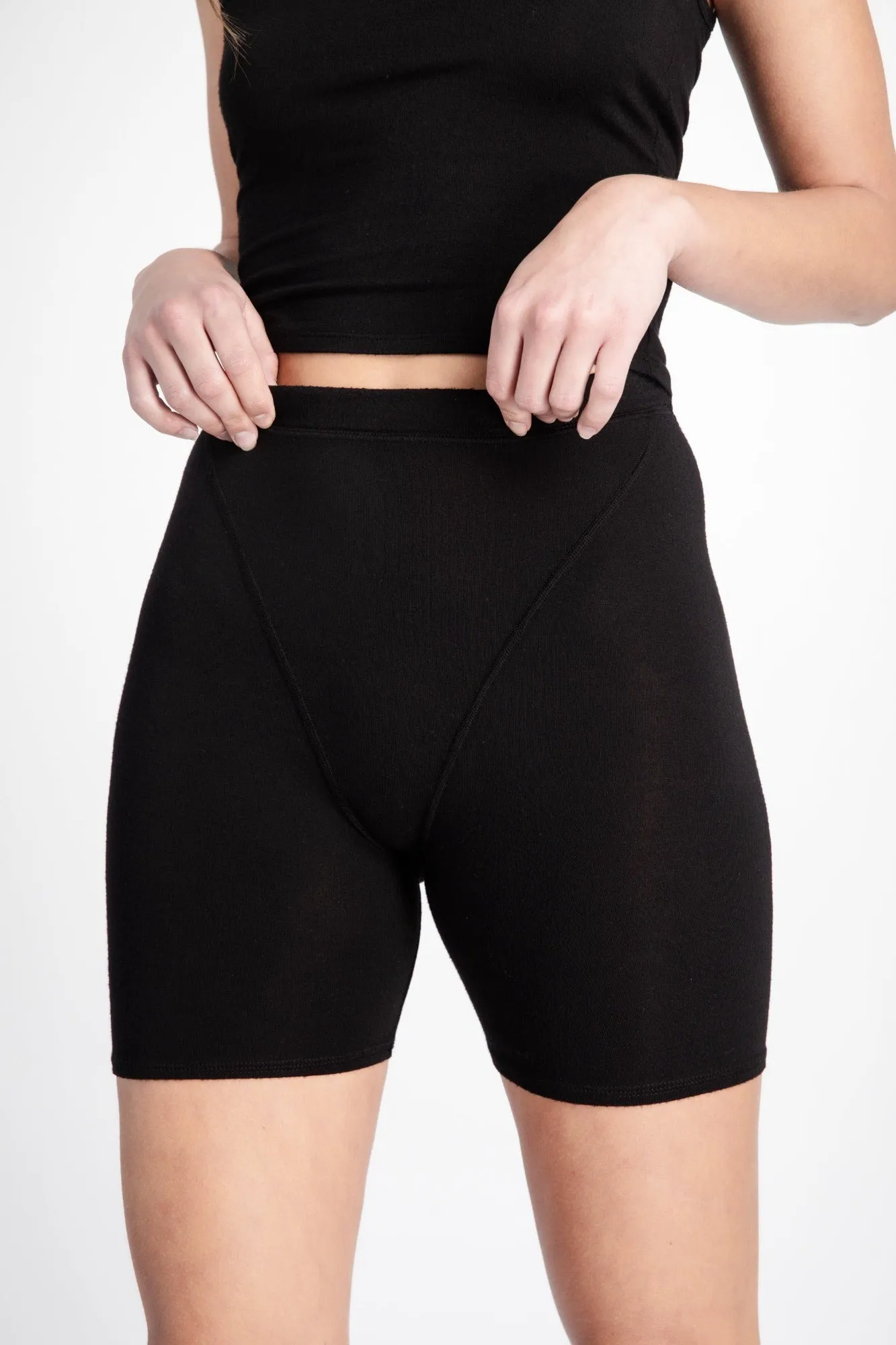 Black Biker Short