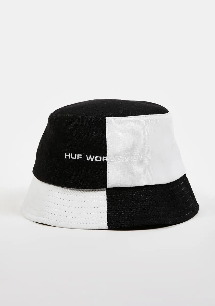 Black Block Out Bucket Hat-