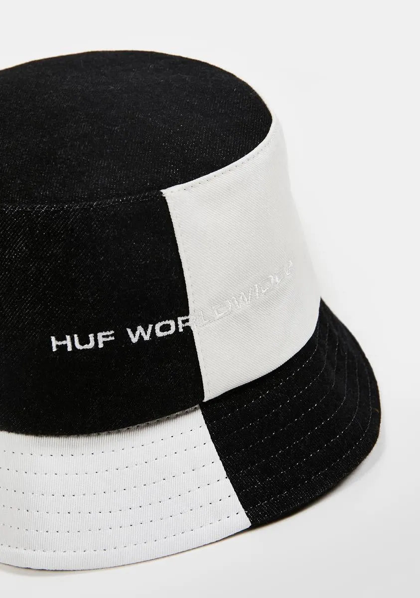 Black Block Out Bucket Hat-