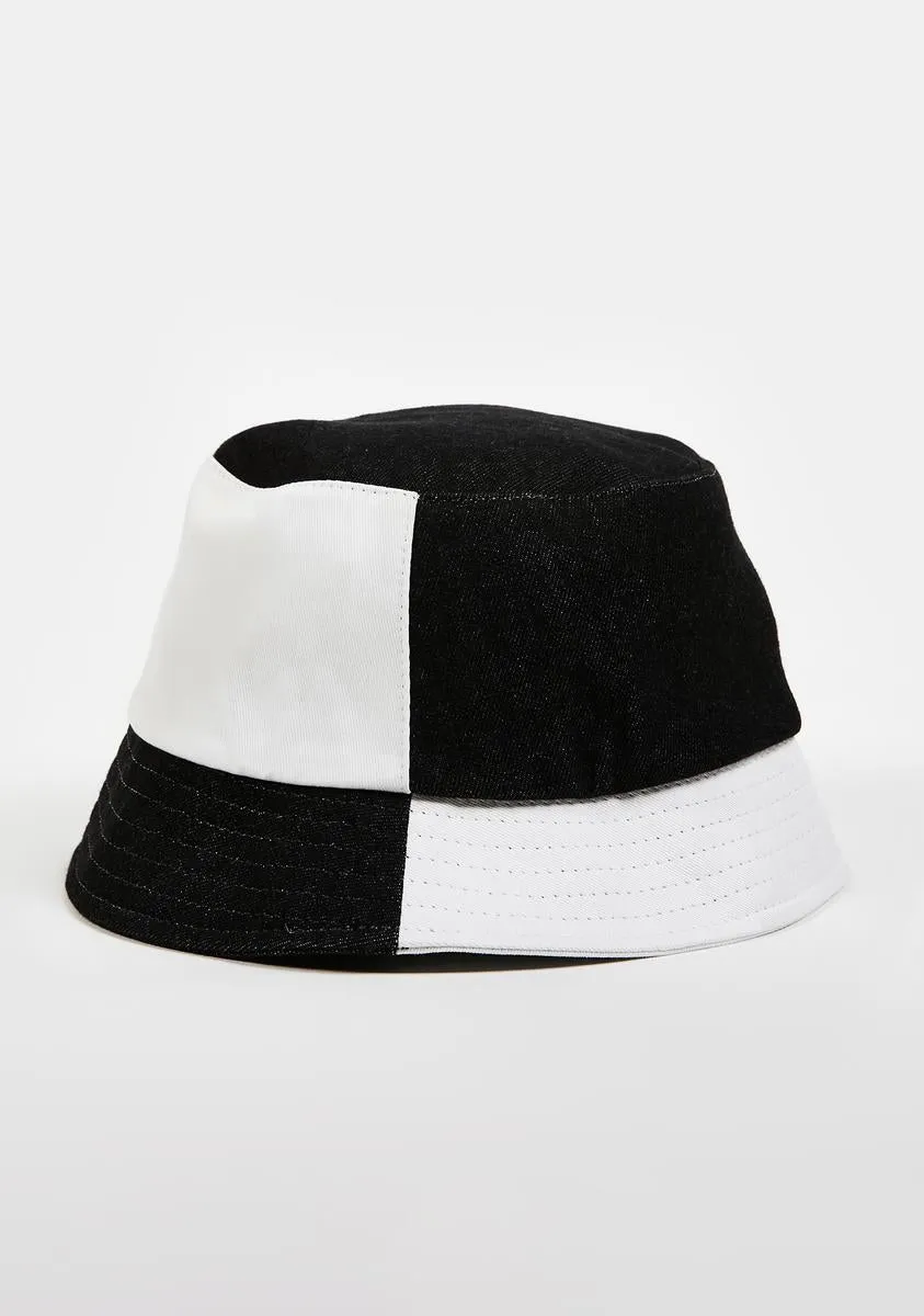 Black Block Out Bucket Hat-