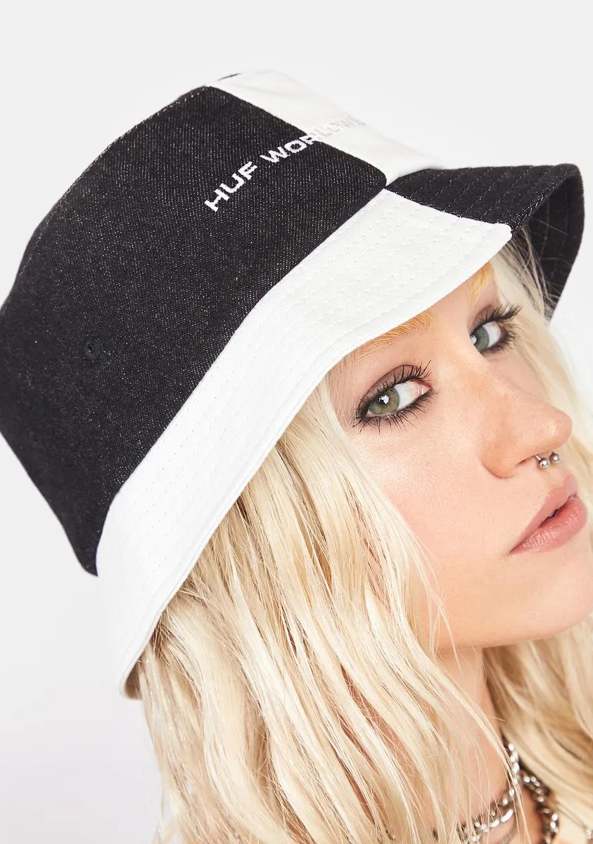 Black Block Out Bucket Hat-