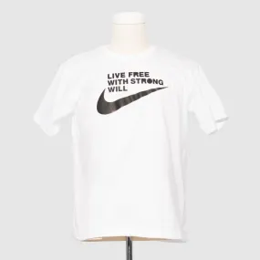 BLACK Comme des Garons Nike Live Free T-Shirt (White)