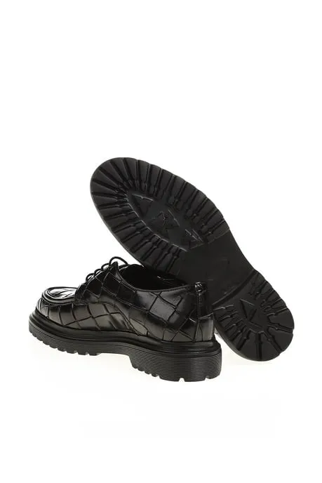 Bojoni Chicago Leather Croco Black Shoes