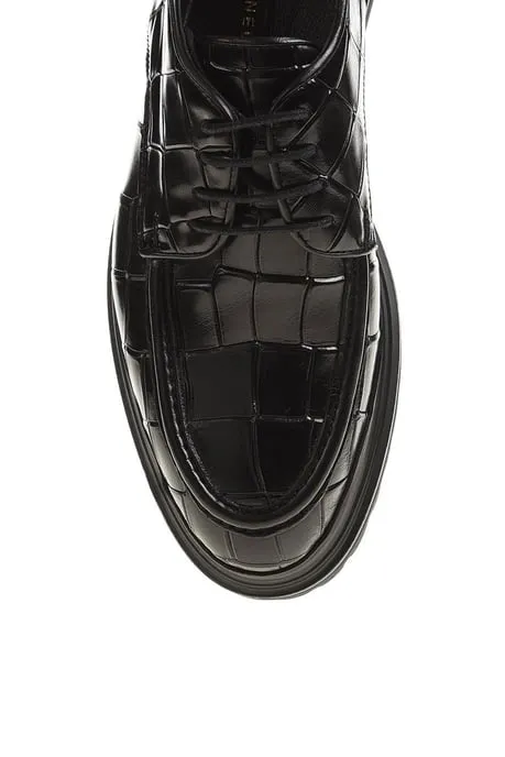 Bojoni Chicago Leather Croco Black Shoes