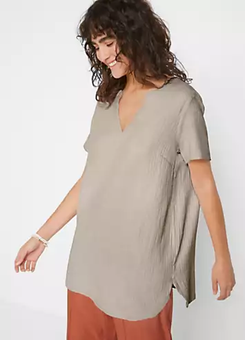 bonprix Cotton Muslin Tunic | Look Again