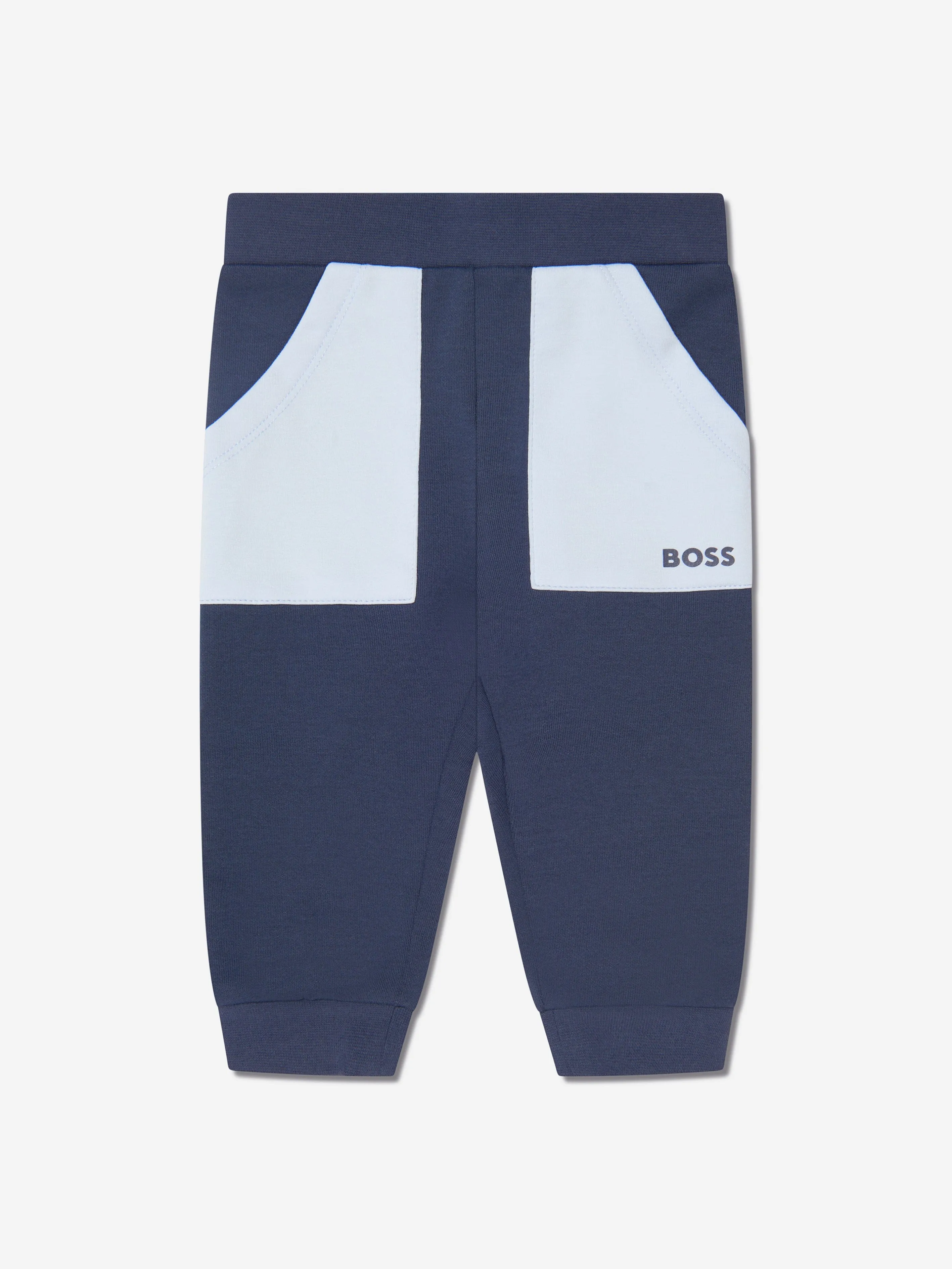 BOSS Baby Boys Organic Cotton Tracksuit Set in Navy