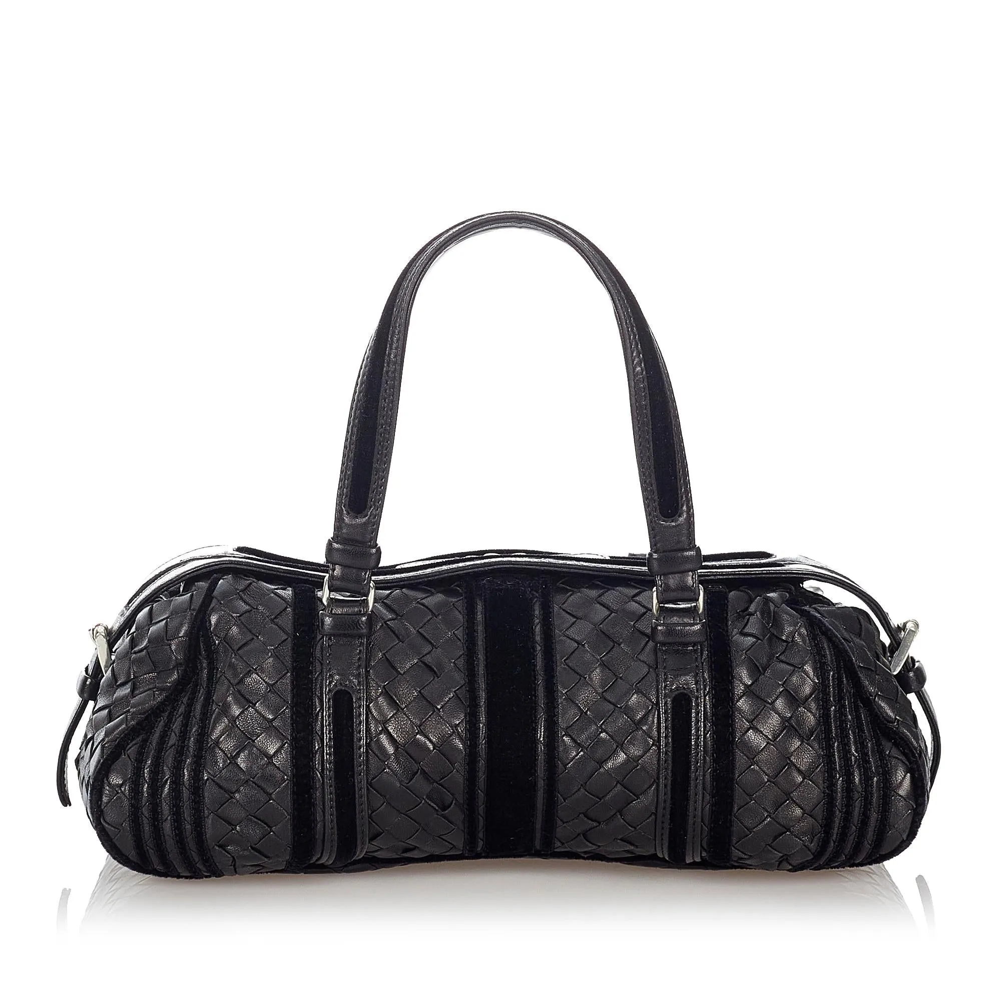 Bottega Veneta Intrecciato Leather Boston Bag