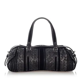 Bottega Veneta Intrecciato Leather Boston Bag