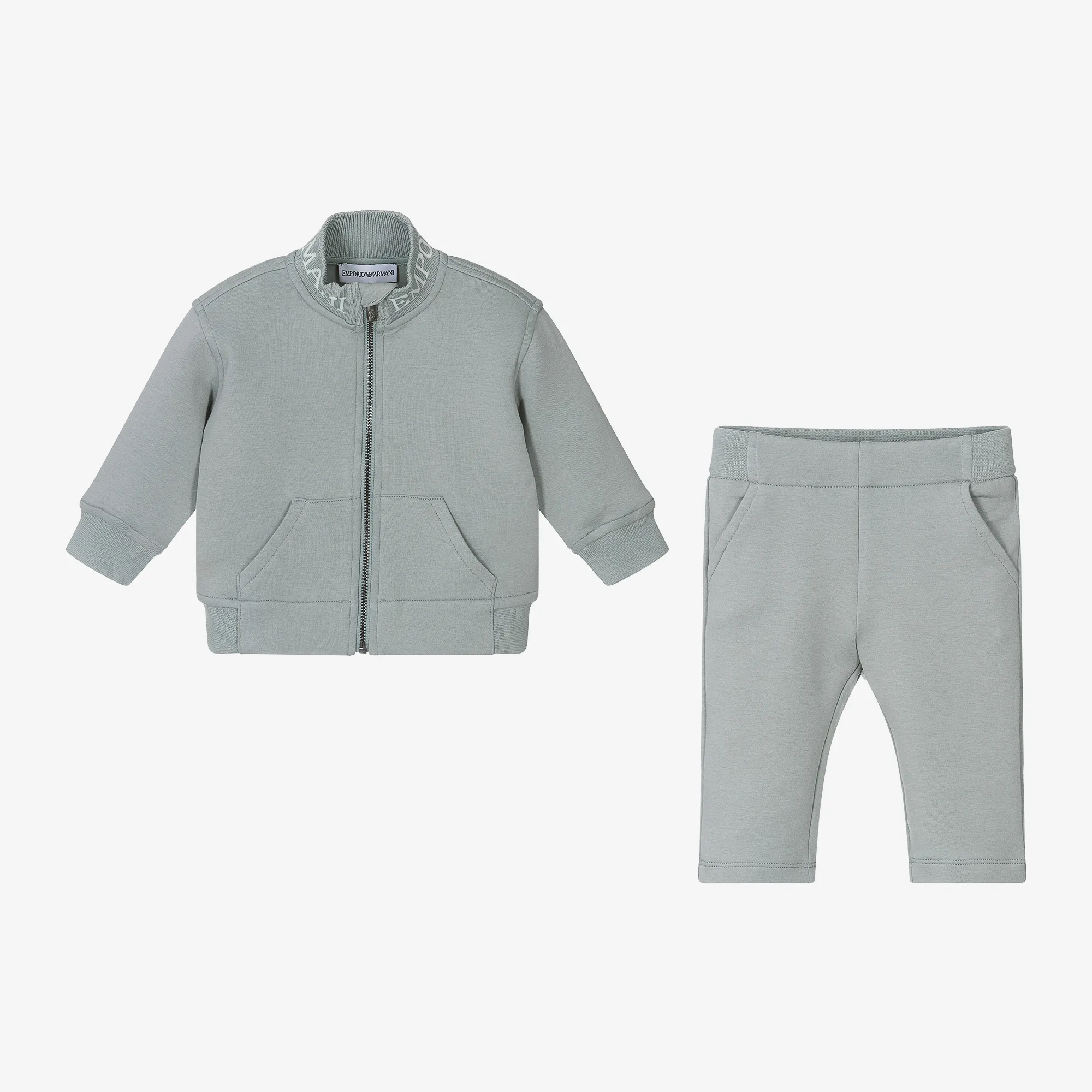 Boys Light Blue Zip-Up Tracksuit