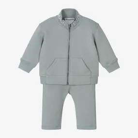 Boys Light Blue Zip-Up Tracksuit