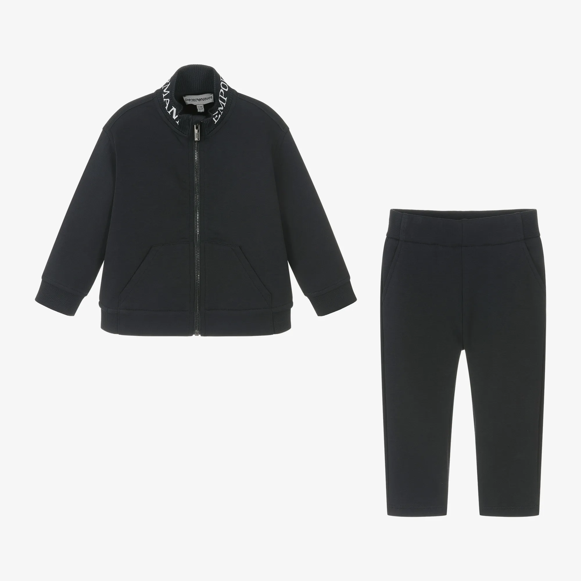 Boys Navy Blue Zip-Up Tracksuit