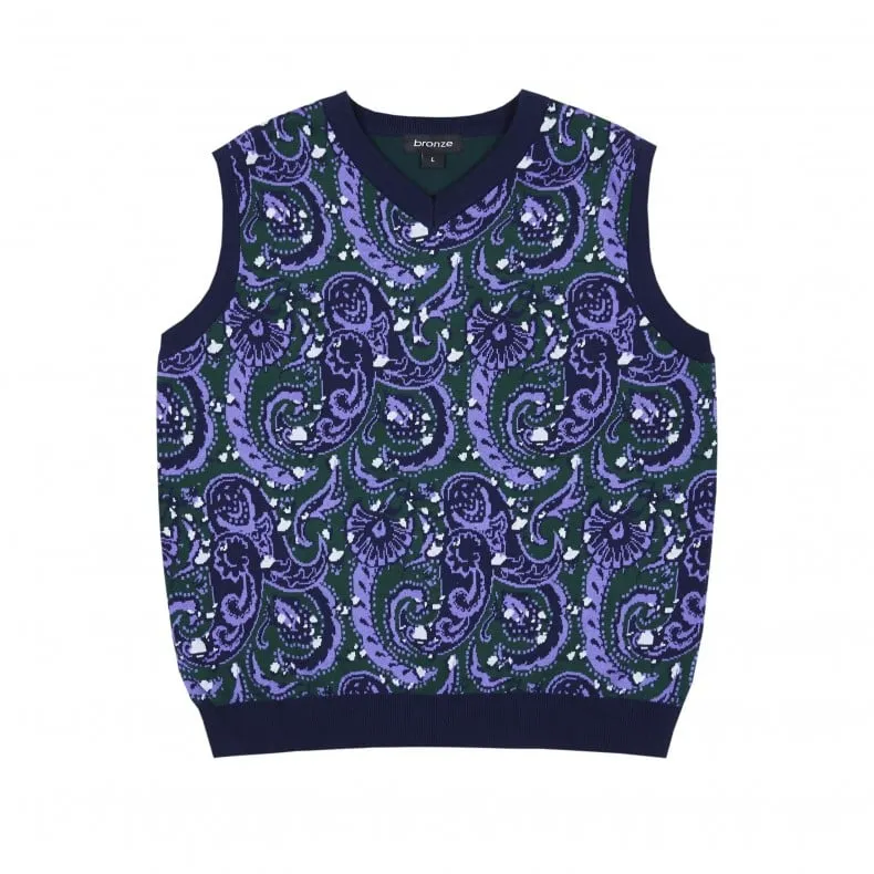 Bronze 56k Paisley Vest (Green)