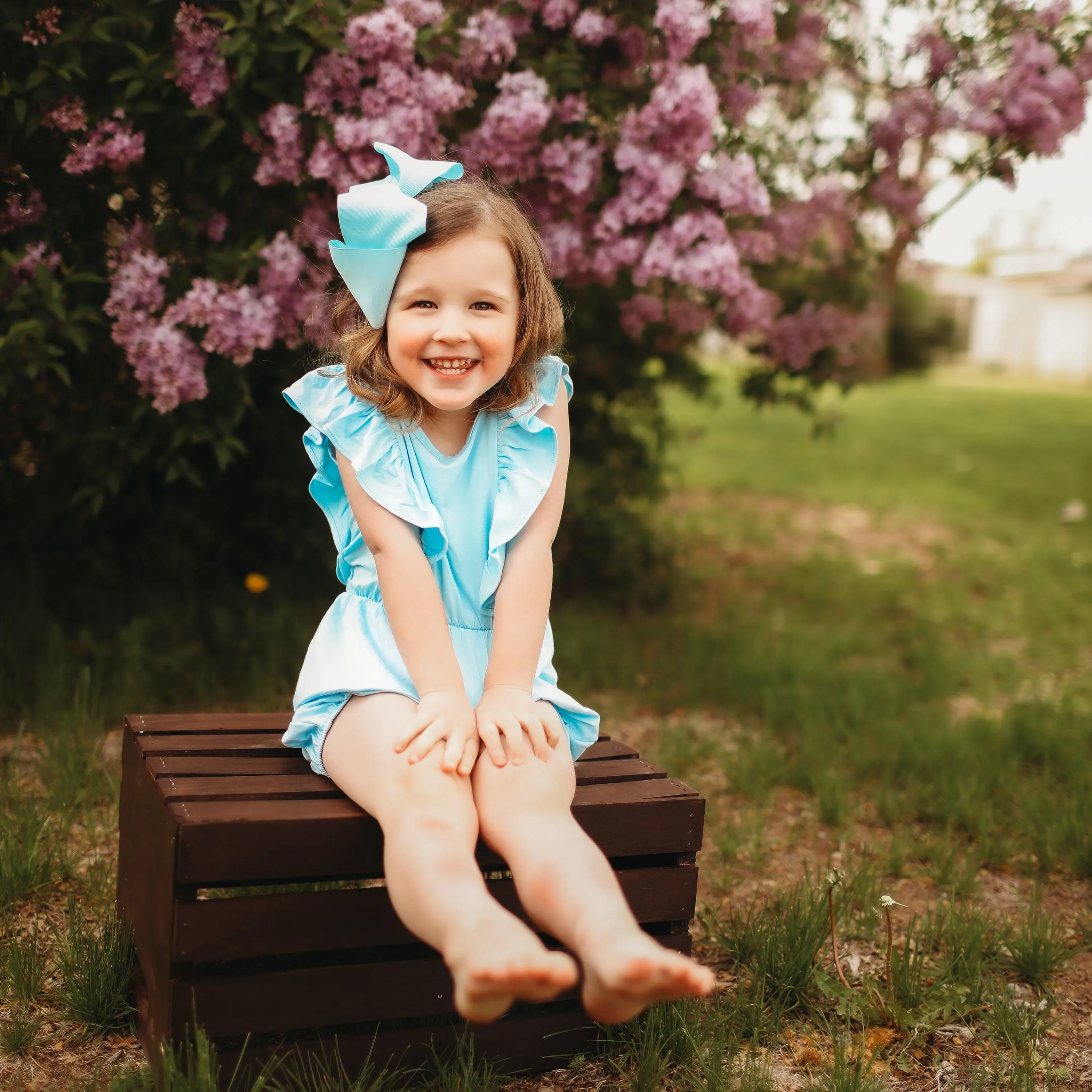 Bubble Romper in Powder