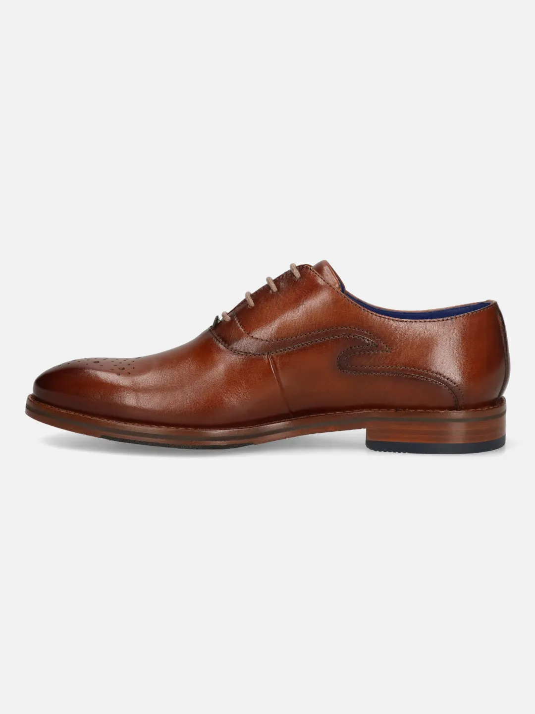 bugatti Cognac Premium Leather Oxford shoes