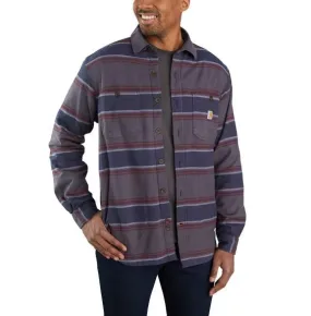 Carhartt Hamilton Fleece Lined Shirt: Shadow Stripe: XL