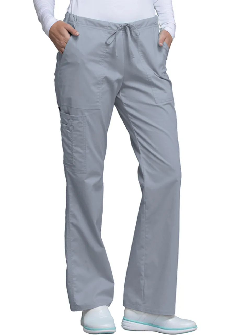 Cherokee Workwear Cherokee Workwear Core Stretch Women's Mid Rise Drawstring Cargo Pant #4044