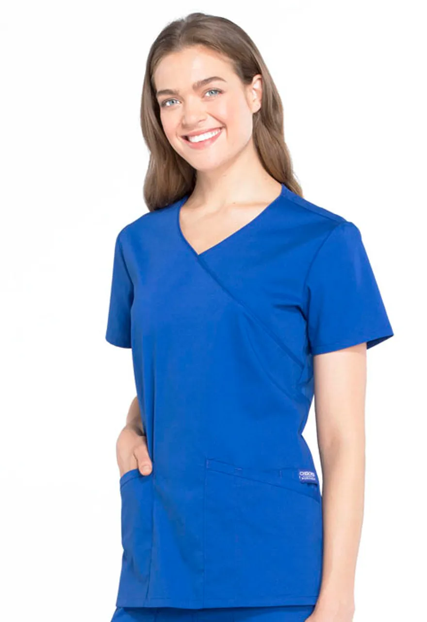 Cherokee Workwear Cherokee Workwear Professionals Women's Mock Wrap Top #WW655