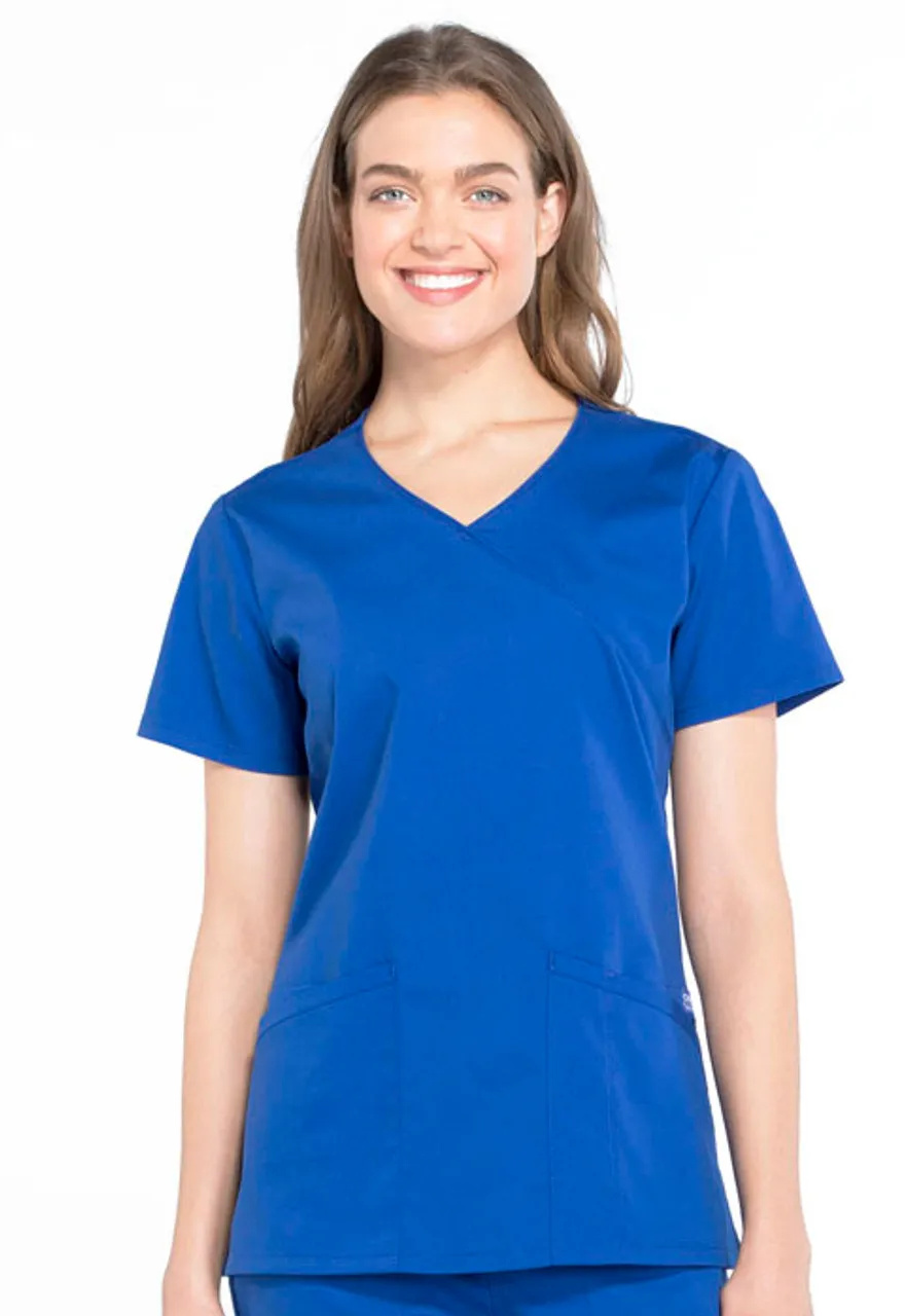 Cherokee Workwear Cherokee Workwear Professionals Women's Mock Wrap Top #WW655