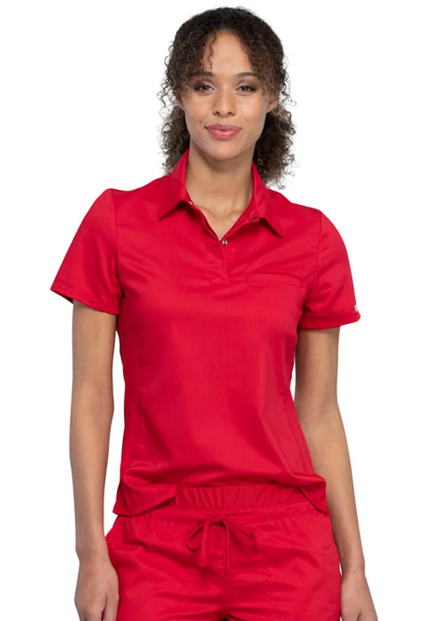 Cherokee Workwear Cherokee Workwear Revolution Women's Snap Front Polo Shirt #WW698