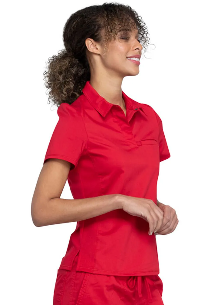 Cherokee Workwear Cherokee Workwear Revolution Women's Snap Front Polo Shirt #WW698