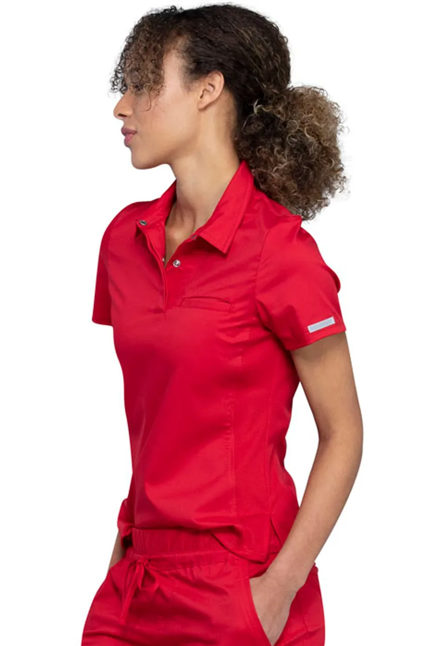 Cherokee Workwear Cherokee Workwear Revolution Women's Snap Front Polo Shirt #WW698