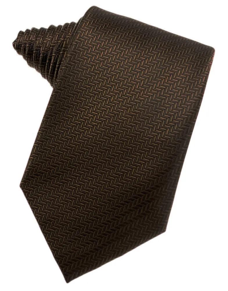 Chocolate Herringbone Necktie