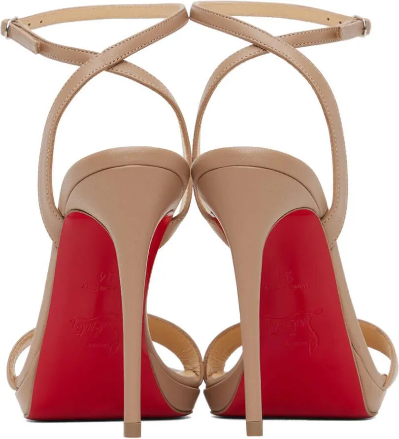 Christian Louboutin Beige Loubi Queen 120 Heeled Sandals