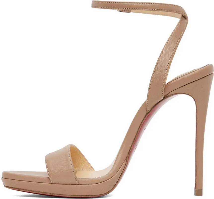 Christian Louboutin Beige Loubi Queen 120 Heeled Sandals