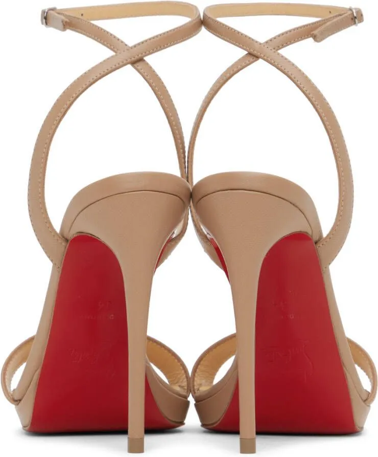 Christian Louboutin Beige Loubi Queen 120 Heeled Sandals