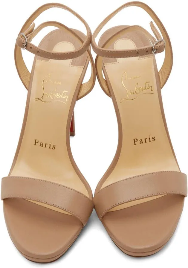 Christian Louboutin Beige Loubi Queen 120 Heeled Sandals