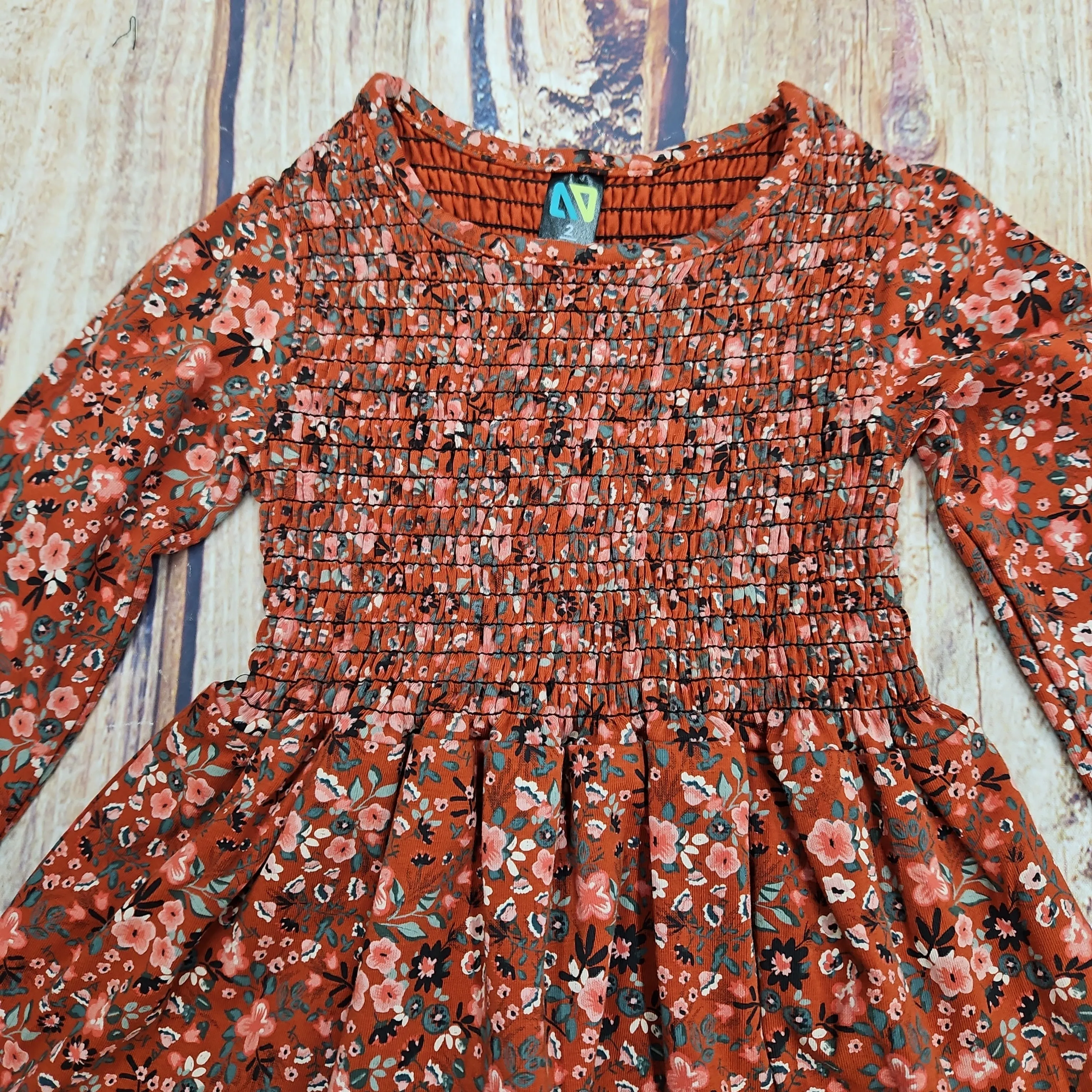 CLEARANCE NORUK ORANGE RUST FLORAL TUNIC