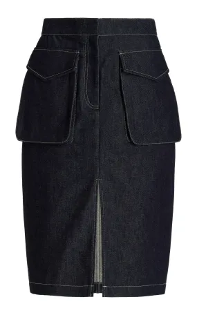 Co Cotton Midi Workwear Skirt